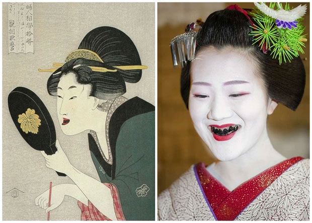 Ở Nhật Bản vào cuối thế kỷ 19 thích nhuộm răng đen.
