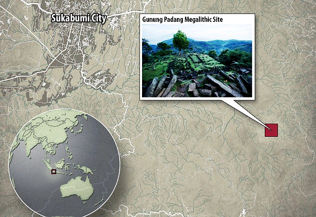 Gunung Padang trên bản đồ