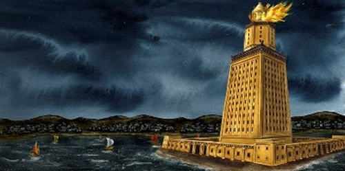 Ngọn hải đăng Alexandria trải qua nhiều lần hư hỏng và sửa chữa do động đất